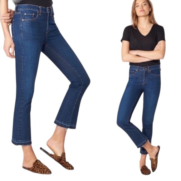 Veronica Beard Vintage Fray Carolyn 10” Baby Boot Raw Hem Jeans Sz 26 - Picture 1 of 13